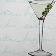 thumbnail image 2 of Simply Daisy, 14" x 20" Martini Glass Text Fade Pale Blue Abstract Decorative Outdoor Pillow, 2 of 3