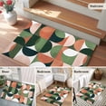 thumbnail image 2 of Rectangle Rug 2x3ft Area Rug, Mid Century Nordic Area Rugs for Living Room Bedroom, Retro Semicircle Green Orange Block Floor Mat Non-Slip Non-Shedding Carpet Indoor Accent Rugs, 2 of 9