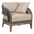 thumbnail image 2 of Orbit Outdoor Chair in Eucalyptus Wood with Gray Rope and Taupe Cushions, 2 of 13