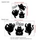 thumbnail image 3 of Adhesivos de pared de PVC con dibujos animados de gatos negros con dibujos animados de gatos de yoga, 3 of 3