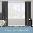 thumbnail image 2 of Kenney Mary Premium Steel Decorative Window Curtain Rod, 90-130" Adjustable Length, 1" Dia., Matte Black, 2 of 5