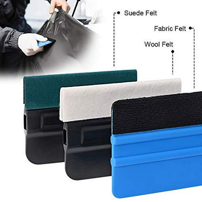 UTSAUTO Felt Edge Squeegee Car Wrapping Tool Kits 4 Inch Vinyl Wrap  Squeegee Applicator Tool for Car Vinyl Wrap, Window Tint, Wallpaper, Decal  Sticker