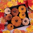 thumbnail image 3 of 12 Pcs Citrouilles en Mousse de Velours Simulées Douces Réutilisables Ultra-Légères Décoration d'Automne Récolte Action de Grâce Halloween, 3 of 10
