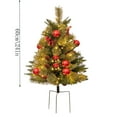 thumbnail image 3 of Outdoor Christmas Urn Filler with Lights - 2FT Pre-Lit Artificial Tree with Battery Operated LED Lights and Red Berries for Holiday Planter Decor, Home and Garden Festive Decoration, 3 of 9