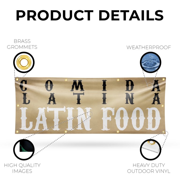 Comida Sign Latin Food Signs