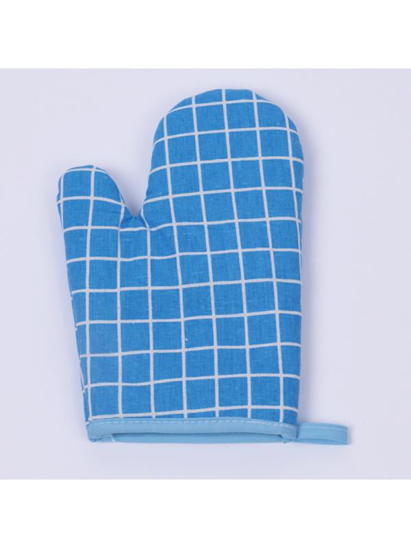 Kitchen Cooking Cotton Microwave Oven Gloves Mitts Pot Pad Heat Proof Protected 