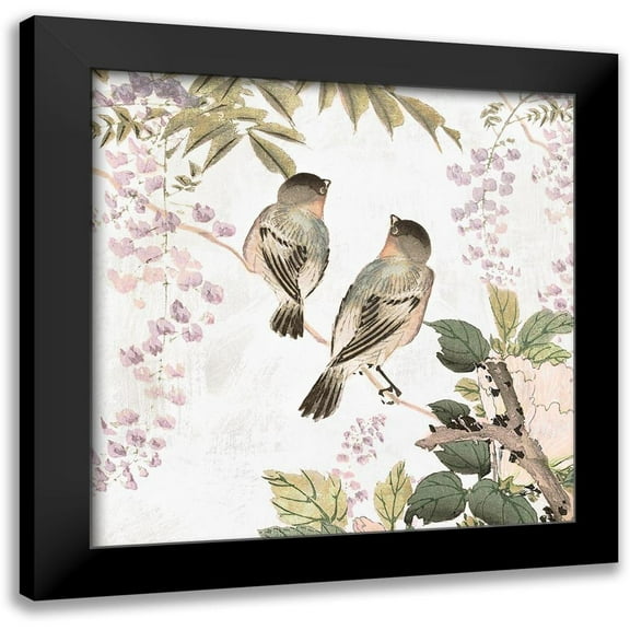 Isabelle Z 12x12 Black Modern Framed Museum Art Print Titled - Woodland Birds II