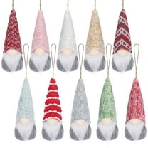 BOPORO 10 PCS Christmas Tree Hanging Gnomes Ornaments, Christmas Ornaments 2022 Handmade Plush Gnomes Santa Elf Hanging Home Decorations Holiday Decor, Christmas Decoration