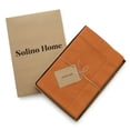 thumbnail image 3 of Solino Home Cloth Napkins Set of 4 - Cotton Linen Hemstitch Pumpkin Dinner Napkins 20 x 20 Inch - Handcrafted and Machine Washable, 3 of 4