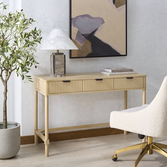 Safaveh Thurston 3 Drawer Wood Desk, Natural
