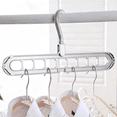 thumbnail image 2 of Bxaolu Space Saving Hangers 9-Hole Heavy Duty for Closet Organizers and Storage 3Pack, 360° Swivel Hook, Cascading Design for Wardrobe, Apartment, RV Storage, Home Essentials, 2 of 7