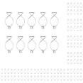 thumbnail image 2 of Wosthever 10 ganchos para azulejos de techo, Flexible de acero inoxidable sin deformación, letrero colgante para oficina, aula, estereoscópico F2 F2 estereoscópico 10piezas Wosthever CBP456294, 2 of 4