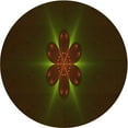 thumbnail image 1 of Ahgly Company Machine Washable Indoor Round Transitional Black Brown Area Rugs, 3' Round, 1 of 7