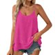 thumbnail image 5 of TaTaai Women's Casual Sleeveless Double Layer Flowy Slub Cotton Adjustable Spaghetti Strap Camisole Top Ladies Soft Comfortable for Daily Travel Shopping Streetwear All Season Wear Gift, 5 of 8