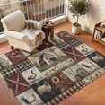 thumbnail image 5 of Farm Patchwork Washable Area Rug 8 x 10 ft Country Farmhouse Duck Sheep Rooster Flowers Gingham Soft Non‑Slip Rugs Stain Repellent Indoor Mats for Open Concept Home, Dining Space, Basement Lounge, 5 of 9