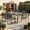 Dark Gray, variant on LazySunsets 7-Piece Patio Table and Textilene Chairs Set for 6, Patio Dining Sets With Metal Table, Warm Gray