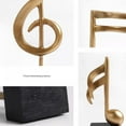 thumbnail image 7 of Musical Sculptures Music Note Figurine Statue Decorative Ornaments Art Decor for Living Room Bedroom TV Cabinet Gift (Gold), 7 of 7
