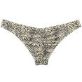 thumbnail image 3 of Botmois Men's Thongs Print Mini Bikini G-String Ultrathin Tangas Soft Low-rise Micro Briefs Comfortable T-Back Underwear Leopard M, 3 of 3