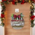 thumbnail image 7 of Suncoda Christmas Wreath, Interesting Christmas Front Door Signs Christmas Decorations Flower Garlands Party Supplies Wooden Crafts Door Tags, Christmas Ornament, 7 of 7