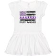 thumbnail image 3 of Inktastic Epilepsy Awareness Purple Ribbons and Flag Girls Baby Dress, 3 of 5