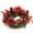 Red, variant on LSLJS Christmas Garland Candlestick for Dining Table,13.3 inch Round Realistic Advent Wreath with Candle Holder,Xmas Candlestick with Pine Boughs Flowers and Cone, Tabletop Christmas Decorations