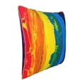 thumbnail image 2 of Kll Rainbow Colored Decorative Throw Pillow Covers Velvet Soft For Couch Sofa Bedroom Living Room Outdoor -20"X20", 2 of 8