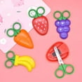 thumbnail image 4 of Yellow Children Safety Scissors Cute Fruit Shape Kids Paper Cutting Craft Tools With Protective Cover For School Art, 4 of 4