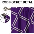 thumbnail image 5 of Geometric Stripes Check Window Curtains, Triangles Diagonal Squares Rod Pocket Blackout Window Drapes, Dust-Proof Easy to Clean Curtains for Living Room Bedroom Kitchen Dining Room-W42xL63in, 5 of 5