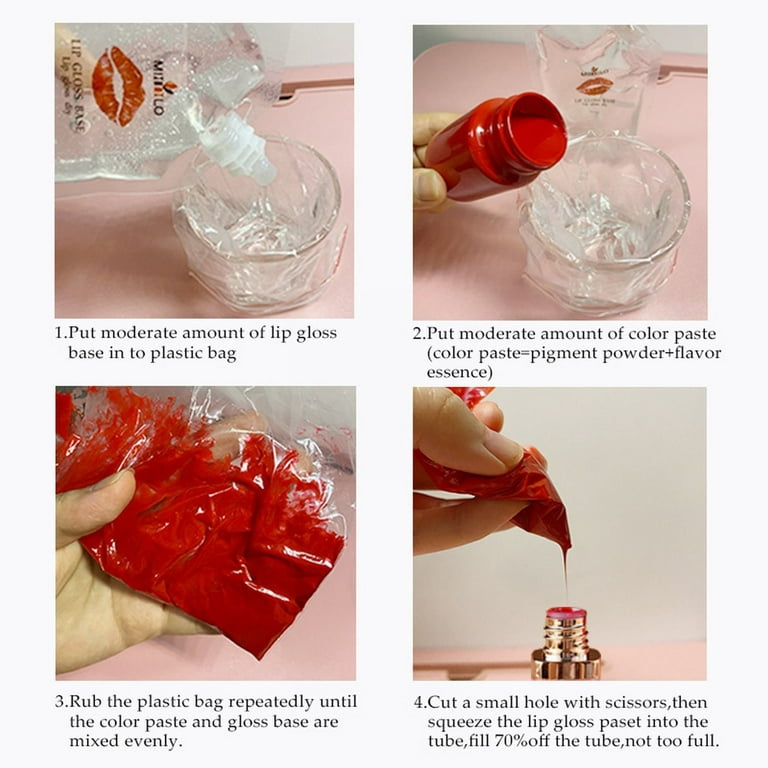 DIY Gloss Making Kit Set: Handmade Moisturizing Lip Gloss Under 100 Base  With Gel Lip Glaze Material Odorless Lipgloss Base From Caohai, $33.96