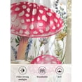 thumbnail image 6 of Sheer Curtains 72 inches Long, Watercolor Mushroom Pink Flower Butterfly Ladybug Light Filtering Sheer Window Curtains Rod Pocket Voile Drapes for Bedroom Living Room, 52"W x 72"L 2 Panels, 6 of 7