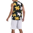 thumbnail image 2 of Honeii Lilies Flowers print basktball shirt for men and women, Unisex basketball jersey for Theme party-X-Large, 2 of 6