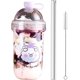 thumbnail image 1 of Taza de té con burbujas, vaso reutilizable de 560 ml con tapa y pajita para batidos, batidos y jugos, ideal para el hogar y la oficina (morado)., 1 of 5
