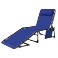 thumbnail image 5 of VEIKOUS  4-Fold Patio Chaise Lounge Chair for Outdoor with Detachable Pocket and Pillow Blue, 5 of 9