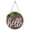 JM00466, variant on Gieenan Wood Round Greeting Sign Rustic Front Door Hanger with Burlap Bow Hanging Decor