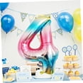thumbnail image 3 of VERDANVERSE 1Pack Aluminium Balloons Birthday Number Four Gradual Change Color For Festival 42 Inch, 3 of 7