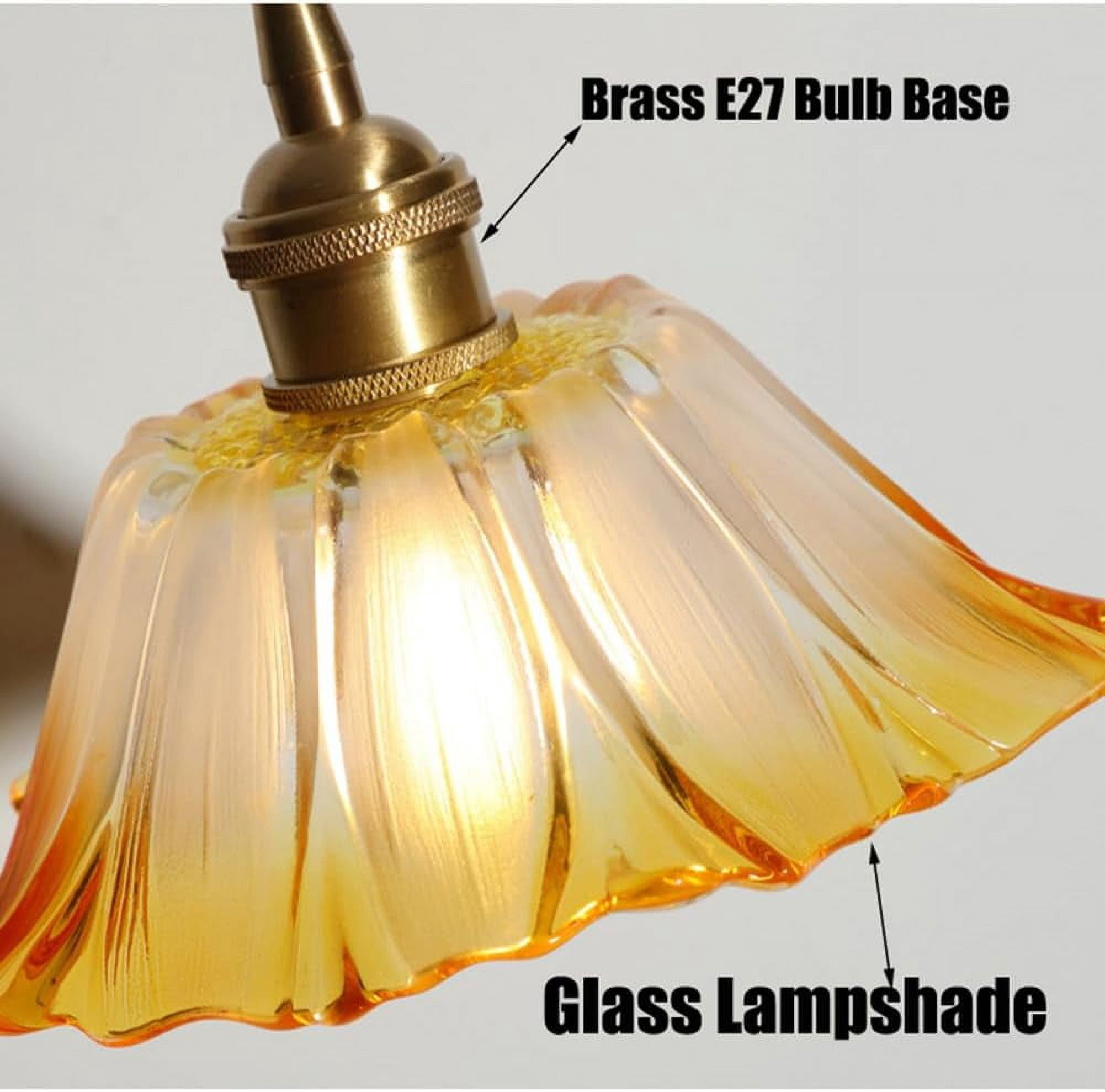 Farmhouse Glass Pendant Light for Over Island, Flower Shape Pendant Lamp for Dining Room, Vintage Rustic Pendant Light Fixture, American Simple Pendant Light Fixture