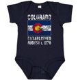 thumbnail image 3 of Inktastic Established August 1, 1876 Colorado Flag Boys or Girls Baby Bodysuit, 3 of 5