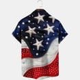 thumbnail image 5 of LEBONYARD Independence Day Tee Shirt Mens,white blouse clearance,Men's Independence Day Print Shirt Printed Lapel Collar Short Sleeved T-shirt Tops Short Sleeved Lapel Tops/shirt Navy L, 5 of 5