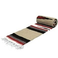 thumbnail image 4 of Mexican Blanket - Tan, Beige, Rust, with Diamonds & Stripes - Yoga Blanket, 4 of 7
