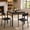 Black-3 pcs, variant on Space-Saving 3 Piece Dining Set with Under-Table Storage, Modern Small Kitchen Table & 2 Chairs for Apartments, Sturdy Metal Frame Dinette for Dining & Work, Black