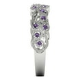 thumbnail image 4 of 0.17 ctw Wedding Band for Women - 18K White Gold Simulated Alexandrite Stackable Eternity Ring, 4 of 6