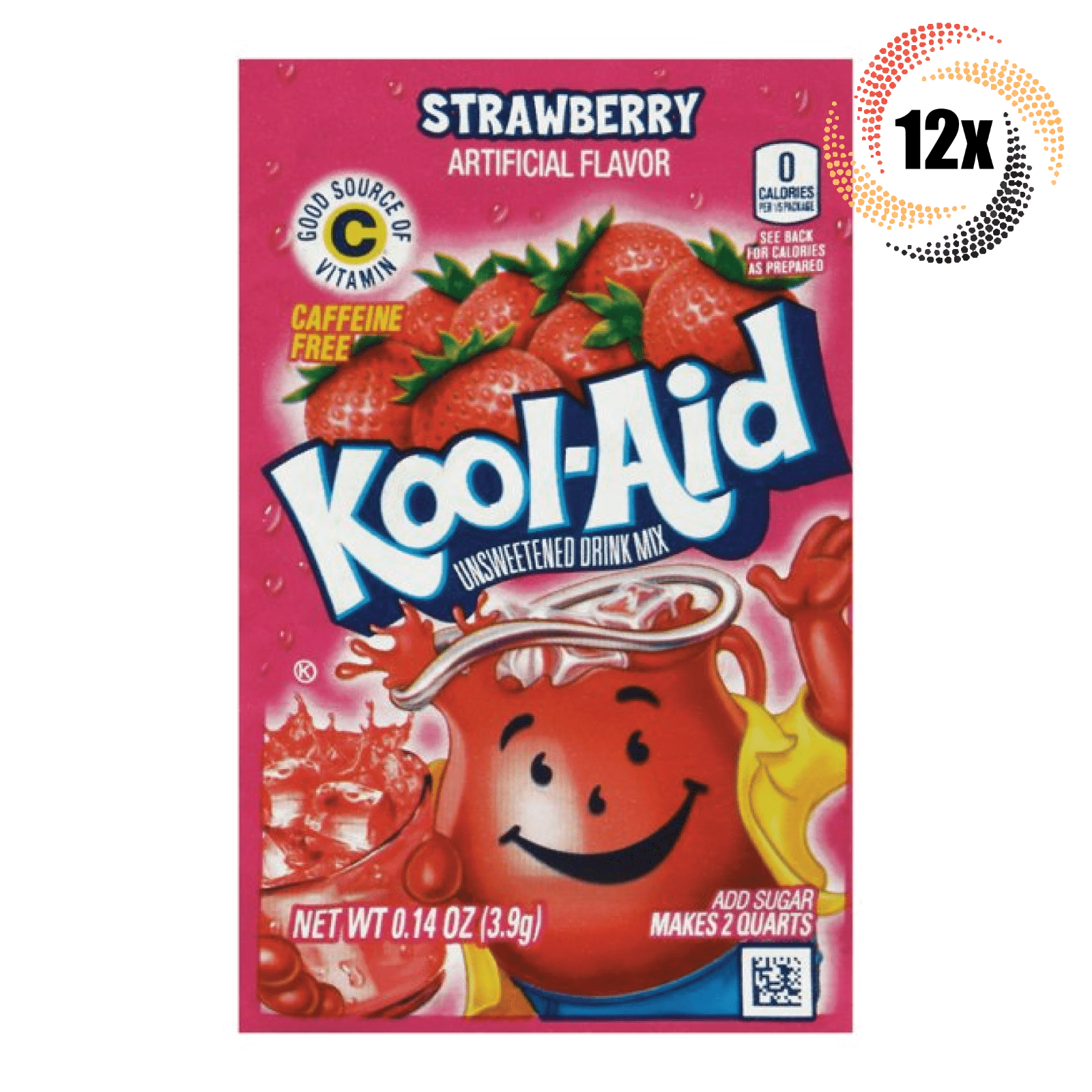 Full Box 48 Packets Kool-Aid Cherry Soft Drink Mix – Caffeine Free & Sugar Free