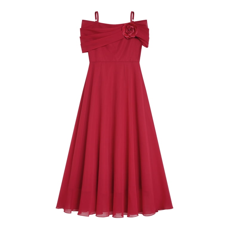 burgundy childrens bridesmaid dresses Baby Girl Rosebud Organza Party Dress