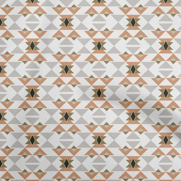 oneOone Polyester Spandex Peach Fabric Geometric Sewing Craft Projects Fabric Prints By Yard 56 Inch Wide