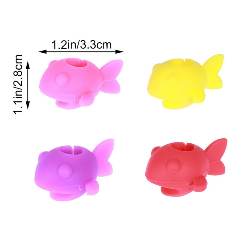 FRCOLOR 6pcs Silicone Glass Charms Wine Charms Fish Wine Glass Markers  Drink Charms for Parties