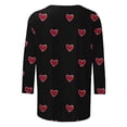thumbnail image 5 of EnJoCho Valentines Day Tops for Girls Novelty Heart Graphic T Shirts 3/4 Sleeve Spring Tee Crew Neck Cute Blouses Youth Wear Clothing Apparel, 5 of 5
