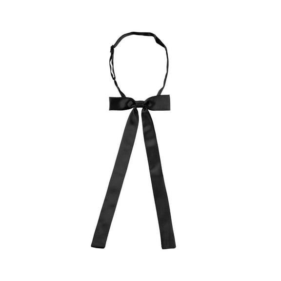 INSPIRE CHIC Unisex Pre-tied String Bow Tie String Tie Solid Color Bowknots Black One Size