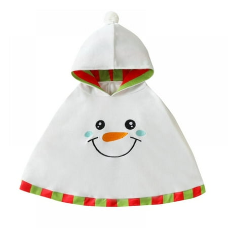 

GYRATEDREAM Christmas Toddler Baby Boy Girl Snowman Fancy Party Costume Kids Hooded Cloak 6 Months- 5 Years