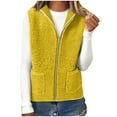thumbnail image 2 of Diufon Womens Fleece Vest Hooded Sleeveless Full Zip Jacket Casual Fashion Winter Warm Coats with Pockets, 2 of 7