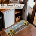 thumbnail image 3 of Sunflower Kitchen Mat Set of 3, Yellow Sunflower Kitchen Rugs and Mats Non-skid Washable Kitchen Floor Mats for in Front of Sink, Country Farmhouse Sunflower Kitchen Decor and Accessories(Teal Brown), 3 of 6